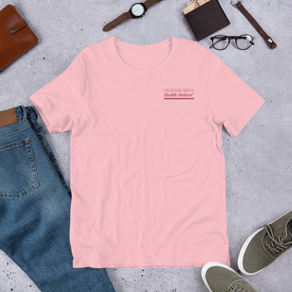 The Statement For-Reasons “Mental Health Matters” Embroidered Unisex t-shirt